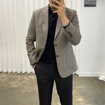 아도르클래식 레이 고방 체크 남자 봄 가을 겨울 프리미엄 캐주얼 자켓