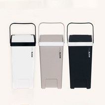 뚜껑있는 냄새안나는 쓰레기통(20리터 원터치 무소음), 화이트 20L
