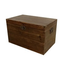 빈티지우드박스 수납함 정리함 우드 자물쇠 보관함 정리 나무 원목 소품, S3호 26 26 26 cm, 빈티지 브라운