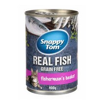 스내피톰 그레인프리 고양이 주식 캔 피셔맨 바스킷 (400gx12개)