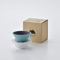 LI:FIL 후지산 하사미 야키 커피 필터 드리퍼, 그린 타마미 후지개