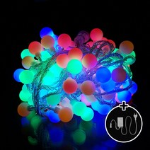 탄탄 LED 100구 AC220V 연결 크리스마스 앵두전구 (1개) + 점멸잭 (1개) 세트, 투명선/4색
