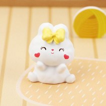 토끼 인형 장식 기술 미니어처 모델 홈 인테리어 러블리 액세서리 데스크탑 가든 장식 2 개, G