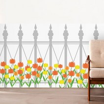 기타 바보사랑[꾸밈]로망스울타리펜스와튤립_불투명유리시트지