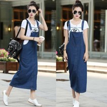 [Hot sale]0329_여행 공항 패션 데일리룩 코디 캐주얼 진청 멜빵 치마 _Shop_*