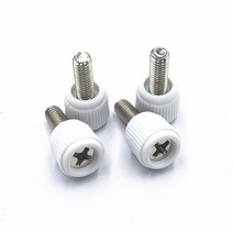 특수볼트플라스틱 나사 흰색 검정색 머리 크로스 그루브 볼트 컴퓨터 케이스 M3 M4 6-32 헤드 탄소강 스레, 01 WHITE_04 12mm_01 M3