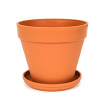 가벼운 플라스틱 토분 토분받침 브라운 1호 2호 3호 화분 분갈이 원예용품