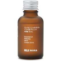 [일본 아로마오일] 무인양품 에센셜 오일 잘 자요 블렌드 30mL 44295144, 휴식 블렌드