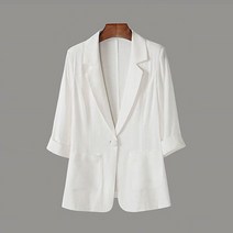 K.ONLINE SHOP여성 린네 정장자켓 봄 여름 7부 소매 자켓 코트 자켓 정장 여성오피스룩