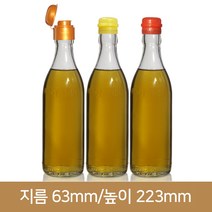 유리병 투명참기름350ml, 골드, 1개