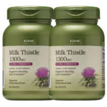 [GNC] 밀크씨슬 엑스트라 스트렝스 1300 mg 60 타블렛 2 SET