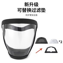 방독면 마스크 방연 화학 방역 방진 연기 필터 분진, 업그레이드(2매필터)[안개방지]블랙프레임화이트