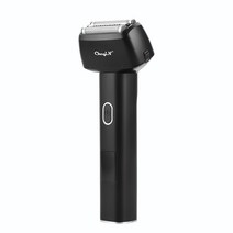 CkeyiN 해머형 충전식 7500rpm 초고속 면도기, 블랙