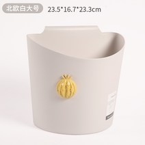 화장실벽걸이휴지통 주방 벽걸이 형 쓰레기통 가정용 뚜껑이없는 욕실 거실 종이 바구니 캐비닛 도어 폐기물 걸이 보관함, 2. 노르딕 화이트 대형