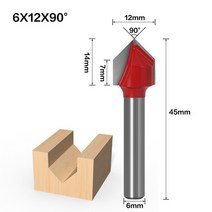 6mm v 비트 1pc cnc 솔리드 카바이드 엔드 밀 텅스텐 스틸 목공 밀링 커터 3d 목재 mdf 라우터 비트 60 90 120 150도, 6x12x90