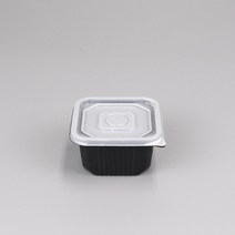 PS 사각소스컵 PLA 대 검정 용기 뚜껑 2000개 세트, 단품
