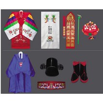 공단 혼례복세트 - 폐백한복 전통혼례복 활옷 신복의대 폐백의상, 남자