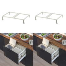이케아 분리수거통 HALLBAR 홀바르 분리수거함프레임 화이트 60 cm