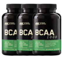 [Optimum Nutrition] 메가 사이즈 BCAA 1000 캡스 60 캡슐 3 SET, 3개, 60정