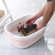 디작소 퐁퐁 접이식 욕조 강아지 고양이 애견목욕통, 단품없음