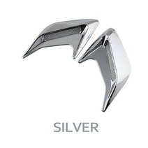 자동차 스티커 BMW e46 e39 e36 아우디 a4 b6 a3 a6 c5 르노 더 스터 라다 그란타 자동차 샥스핀 그릴 벤트, 02 2개 Silver