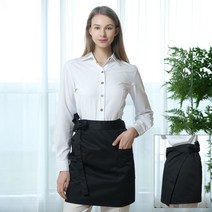 (5color)미디허리랩 앞치마(면혼방) 홀서빙앞치마 카페 식당앞치미, 오렌지