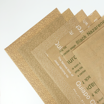 포장용 크라프트지 6종 선물포장지 종이트레이 치킨깔지 튀김종이 기름흡수 식품 포장지 100장, 02) 크라프트지 (흰색영어) 100장