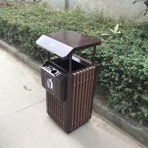 휴게소 분리수거 쓰레기통 식당 야외 종량제 커뮤니티, 야외 방부목 더블 배럴