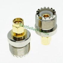 알루미늄 프로파일 1 조각 UHF SO239 PL259 BNC N SMA 암 RF 커넥터 어댑터 테스트 변환기, SMA UHF-JK
