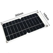 태양광발전 태양열설치 태양열패널 30W 휴대용 태양 전지 전체 키트 야외 캠핑 방수 12V DC 셀 손전등 모바일 전화 배터리 충전기, 9W 5V USB