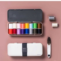가정용 반짇고리 세트 바느질세트 혼합색상 16종 sewing box 휴대용 바느질키트, 반짇고리 세트 화이트