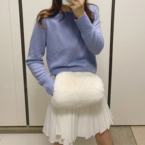 [토크버디투미 국내배송] 골프 핸드워머 힙색 / 페이크퍼/ 바디백 / 볼파우치 / 벨트백 / 골프손가방 / 테니스가방, 카키(가방단품)+퍼스트랩:핑크