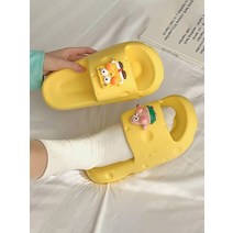 무소음슬리퍼 발망치 치즈슬리퍼, 화이트, L, 1개