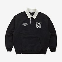 (NEW BALANCE) 뉴발란스 럭비 스웻 맨투맨 블랙 남성 여성 커플 티셔츠