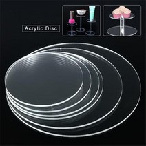 작은 원형 플렉시 유리 투명 플라스틱 시트 아크릴 보드 유기 폴리 메틸 메타 크릴 레이트, 1mm Thick --50pcs+Diameter 9cm
