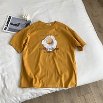 프린팅반팔티셔츠 감당함 가방 알 이니셜 플라워 순면 코튼 배기 와이드 루즈핏 슬림핏 빅사이즈 판 t셔츠 4756490315