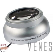 카메라 dslr 렌즈 텔레컨버터 필터 선물! 캐논 니콘 펜탁스 DSLR SLR 카메라 용 52mm 0.45X 스레드 렌즈 확대 망원 컨버터 (실버), 올림포스 산