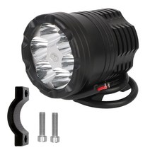 12V 오토바이 라이트 LED 헤드 어셈블리 운전 램프 보조 안개 BMW 혼다 가와사키 카페 레이서용, 01 Black