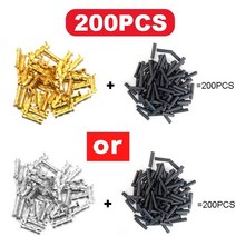 전선 커넥터 터미널부품 453 u 자형 터미널 탭 콜드 인서트 커넥터 열 수축 튜브가있는 작은 치아 근막 0.3-1.5mm2 호환 지원, 100pcs w 튜브, 은