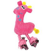 딩동펫 기린실타래인형 강아지장난감, 핑크, 1개