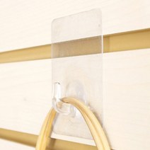 탈부착 소품걸이 벽면행거 고정식 캐릭터 진열장 미니 정리 아이방 거울 마스크, 투명사각