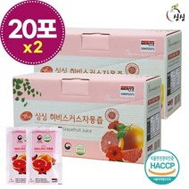 기타 싱싱 히비스커스 자몽즙 2박스 40포, 100ml, 40개