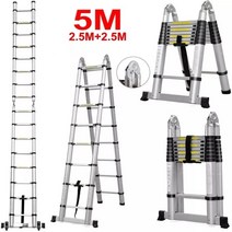 말비계 맨홀 가설 피난 안테나 상하차 사다리 2022New 3.8m Stable Foldable telescopic aluminum ladder M, 01 3.8m