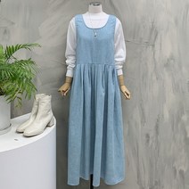 [신상무배]소녀 뒷 리본 코듀로이 뷔스티에 원피스