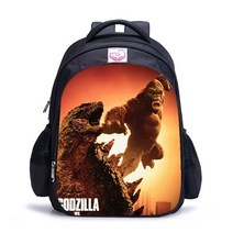 공룡피규어 고질라 대 콩 킹 어린이 책가방 배낭 학교 가방 소년 유치원 기본 Mochila, [01] 27X14X35cm, [06] 초콜렛