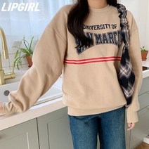 [립걸]코아 영문 기모맨투맨