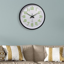 타임글로우 원형 야광 벽시계거실 디자인 벽걸이시계, 상세 참조