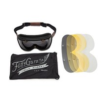 할리 빈티지 라이딩 빌트웰 방풍경 바이크 바람차단 고글 안경 Flow Garage 70, 2 회색 2 노란색 1 투명