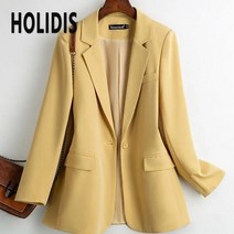 HOLIDIS 여성 원버튼 봄/가을 루즈핏 정장코트 빅사이즈 패션 캐주얼 자켓