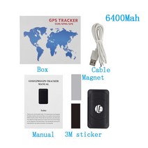 GPS 추적기 차량용 긴 수명 배터리 트래커 TK905 TK202 6400mAh 90 일 대기 로케이터 방수 자석 음성 모니터 소형위치 차량위치 초소형 고양이위치 위치추적기 호환, 05 with box 6400mah